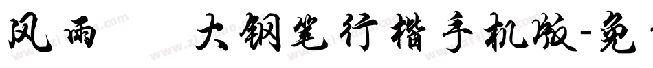风雨  大钢笔行楷手机版字体转换